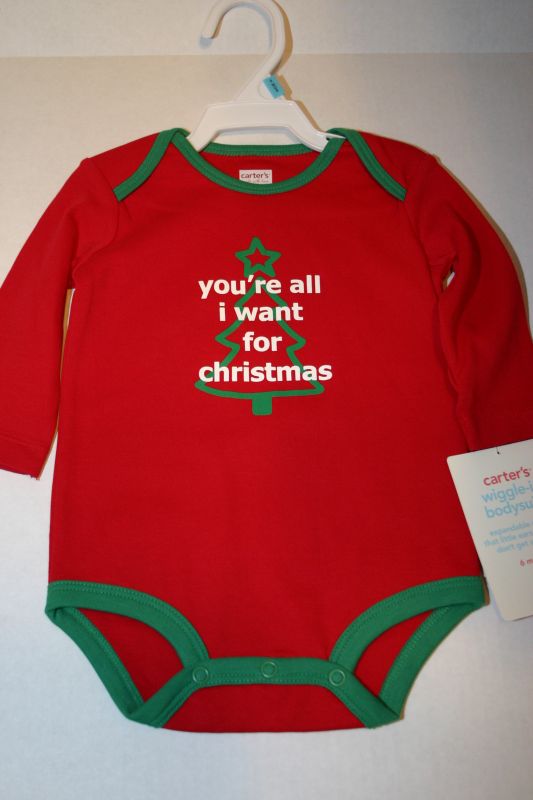 Picture of Carters Christmas Bodysuit Onesie Nwt 6m Very Cute